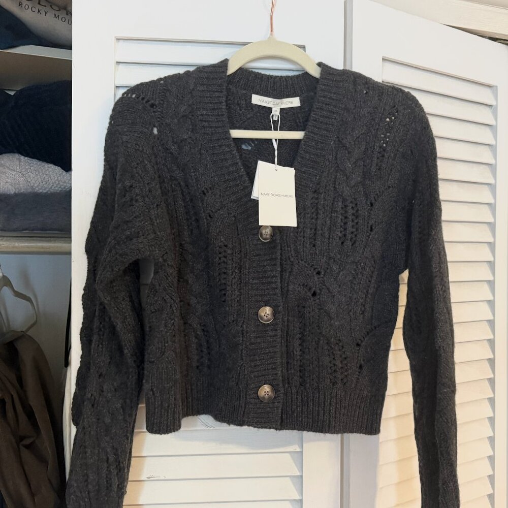 Naked Cashmere (NWT) Cropped Cable Knit Cardigan